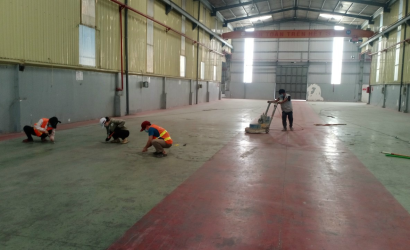 Thi c&ocirc;ng s&agrave;n epoxy dự &aacute;n CTY SX TM S&agrave;i G&ograve;n RIVER VIỆT NAM