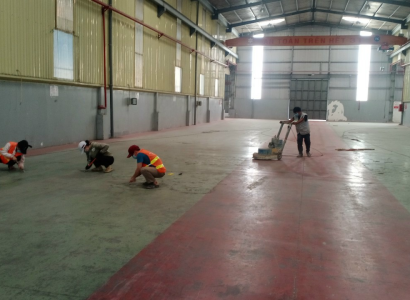Thi c&ocirc;ng s&agrave;n epoxy dự &aacute;n CTY SX TM S&agrave;i G&ograve;n RIVER VIỆT NAM